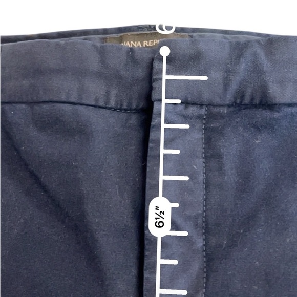 Banana Republic Navy Blue Ryan Crop Mid-rise Straight Leg Pant Size 10 - Picture 11 of 14